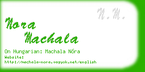nora machala business card